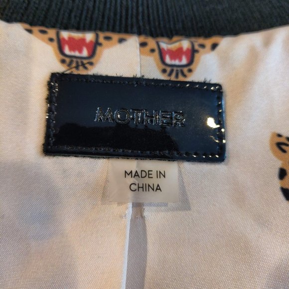 Mother Womens Faux Leopard Spot Me Fur The Snap Baseball Lined Jacket Size Small - Picture 9 of 11